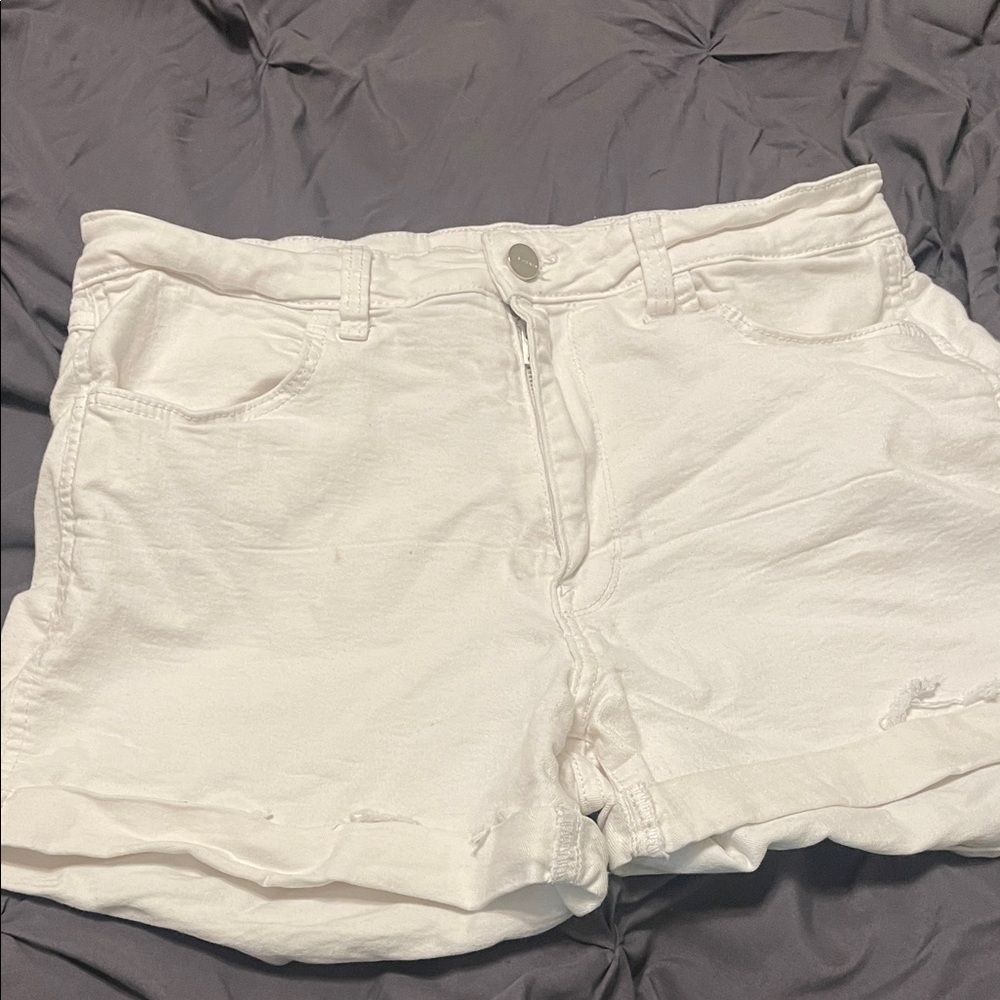 Women's White Denim Shorts